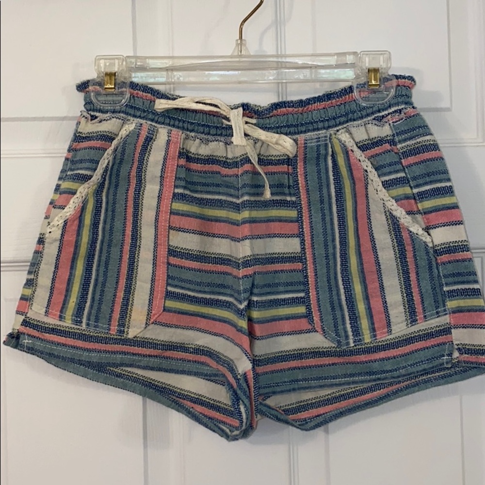 Drawstring Striped Shorts
